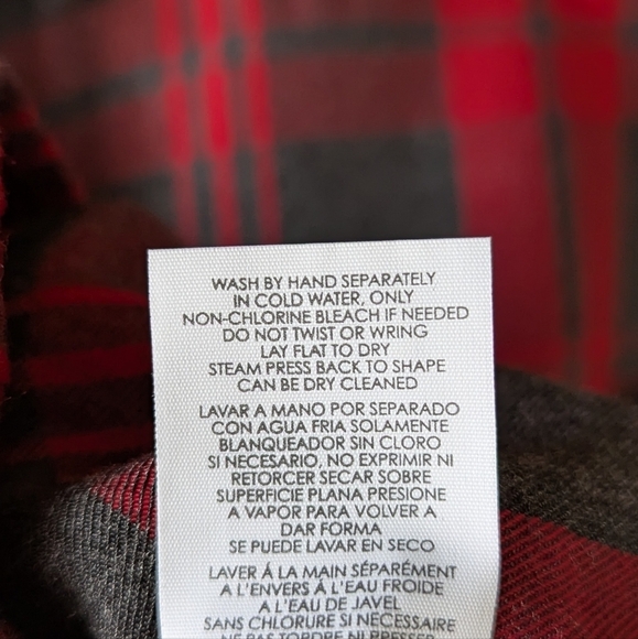 Cabi Red Gray Plaid Cunningham Shirt Long Sleeve Size Small - Picture 10 of 11